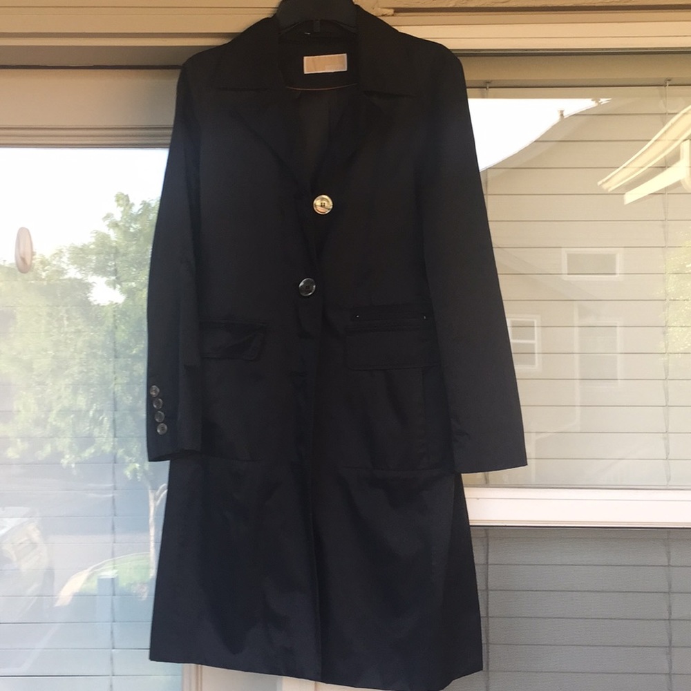 Michael Kors size small rain coat black career wear